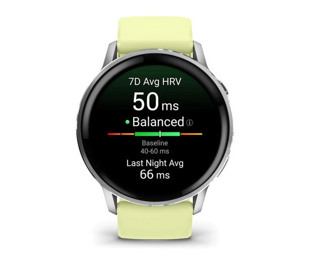 Garmin Venu 4 Silver 45mm z żółtym paskiem - 1363881 - zdjęcie 2